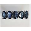 Image 2 : #15-10KT WHITE GOLD 5 BLUE SAPPHIRE (2.50CT) RING