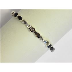 #16-STERLING SILVER SMOKY QUARTZ