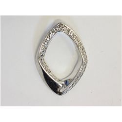 #17-STERLING SILVER DIAMOND PENDANT