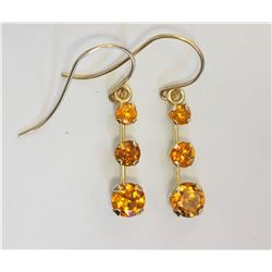 #21-10KT YELLOW GOLD CITRINE (0.90CT) EARRINGS