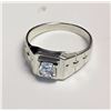 Image 3 : #22-STERLING SILVER CUBIC ZIRCONIA RING