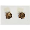 Image 1 : #30-STERLING SILVER SMOKEY TOPAZ (1.90CT) EARRINGS