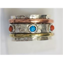 #36-STERLING SILVER ROTATING BAND