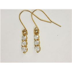 #38-10KT YELLOW GOLD CUBIC ZIRCONIA (1.70CT)