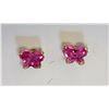 Image 1 : #41-14KT YELLOW GOLD PINK SAPPHIRE BUTTERFLY