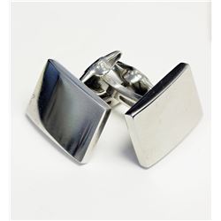 #48-STAINLESS STEEL RECTANGULAR POLISH CUFFLINKS