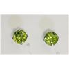 Image 1 : #50-10KT WHITE GOLD PERIDOT (0.81CT) EARRINGS