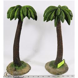 2 PALM TREES DÉCOR , BOTH APPROX 14"H