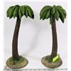 Image 1 : 2 PALM TREES DÉCOR , BOTH APPROX 14"H