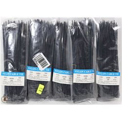 5 PACKS OF 100 NYLON CABLE TIES
