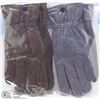Image 1 : 2PK LADIES LEATHER GLOVES SMALL