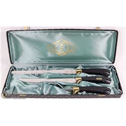 GOLD 'N' EBONY GOLD PLATED STAINLESS STEEL 3 PIECE