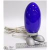 Image 1 : BLUE EGG SHAPED TABLE LAMP