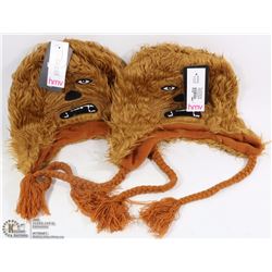 2 NEW CHEWBACCA FURRY HATS WITH TAGS