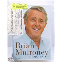 BRIAN MULRONEY GUARANTEED AUTHENTIC AUTOGRAPHED