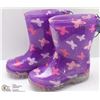 Image 1 : PAIR OF GIRLS LITE UP RUBBER BOOTS SIZE 5