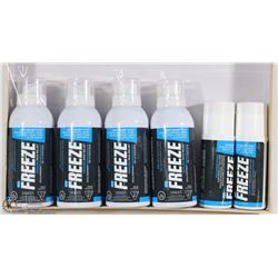 LOT OF 6 "FREEZE" COOLING PAIN RELIEF FOR STRAINS,
