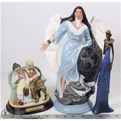 PORCELAIN STATUE W/RUBYS COLLECTION