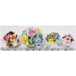 COLLECTION OF FINE BONE CHINA FLOWER