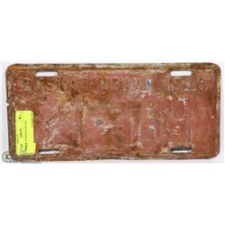 1948 SASKATCHEWAN PLATE