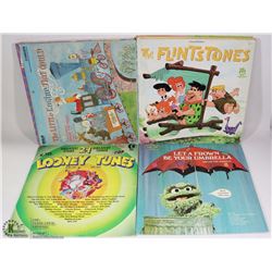 LOT OF ASST KIDS RECORDS INCL SESAME, BARBIE,