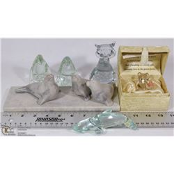 A SET OF SEA ANIMALS MARBLE PLAQUE