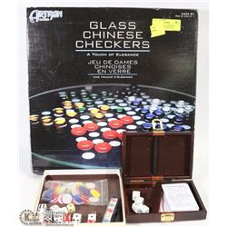 LOT OF 3 ADULT GAMES INCL CHECKERS, BRIDGE & DICE