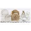 Image 1 : FLAT OF GLASS ORNAMENTS WITH TURTLE TRINKET BOX