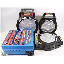 BOX OF 4 COLLECTOR HOT WHEEL CARRY CASES