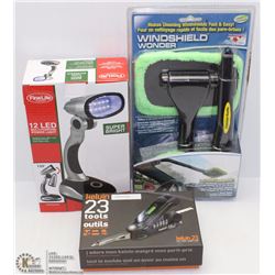 LOT INCLUDING KELVIN 23 TOOLS IN ONE, WINDOW WONDER AND MORE!