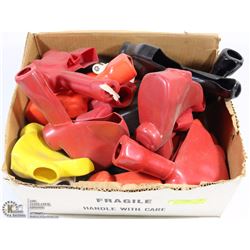 BOX OF PLASTIC GAS COVERS