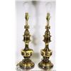 Image 1 : 2 MID CENTURY BRASS LAMPS (HEAVY) NO SHADES