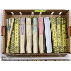 30PC OF NEW PAPER DECORATIVE  HAND FANS