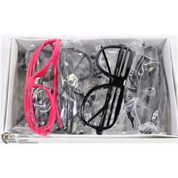BOX OF FASHION GLASSES ***NO LENSES