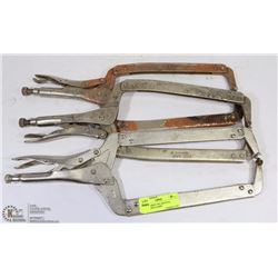 SET OF THREE THE ORIGINAL VICE-GRIPS/CLAMPS