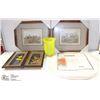 Image 1 : BOX OF MISC 4 PICTURES , GREEN VASE AND HANGING