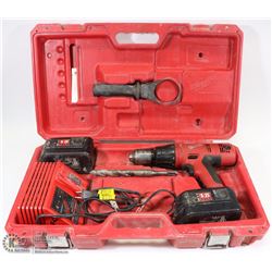 MILWAUKEE HEAVY DUTY 18V CORDLESS DRILL WITH