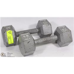 TWO-15LB DUMBBELLS