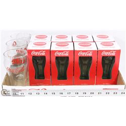 FLAT OF 8 COCA-COLA GLASSES PLUS 3