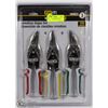 Image 1 : SET OF 3 AVIATOR TIN SNIPS