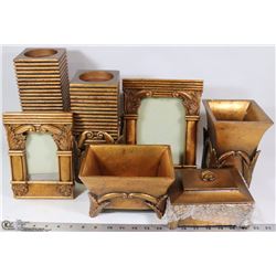 FLAT OF DECORATIVE SHOWHOME DECOR INCL PLANTERS