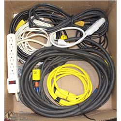 LARGE BOX OF EXTENSION CORDS,