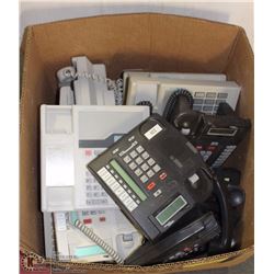 LARGE BOX WITH 7 MERIDIAN OFFICE PHONES INCLUDING
