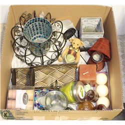 BOX W/DECORATIVE TEA-LIGHT HOLDERS, OIL