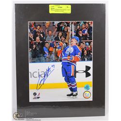 MATTED EDMONTON OILERS COREY POTTER SIGNED ACTION