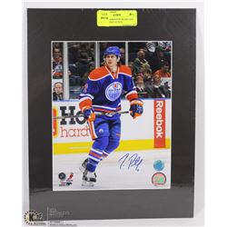 MATTED EDMONTON OILERS JEFF PETRY SIGNED ACTION
