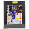 Image 1 : MATTED EDMONTON OILERS JEFF PETRY SIGNED ACTION
