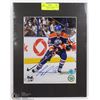 Image 1 : MATTED EDMONTON OILERS TEDDY PURCELL SIGNED ACTION