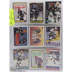 2 SHEETS OF WAYNE GRETZKY HOCKEY CARDS