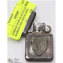 GERMAN WWII SS STYLE ZIPPO MARKED GES GESCH, RZM,